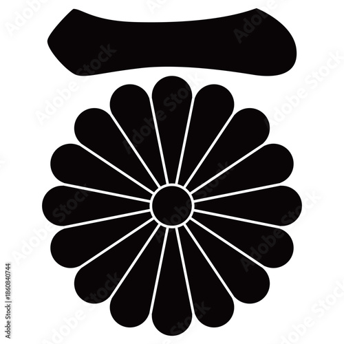 家紋です。一文字に菊といいます