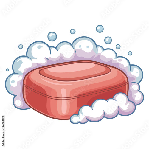 Soap and bubbles icon isolated vector element perfect for hygiene clean bathroom themed artwork washing concept or fresh cleanliness design visuals