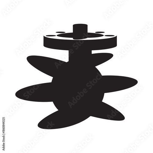 A black silhouette of a suspension insulator for high voltage power lines