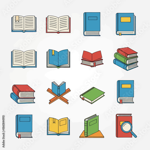 Collection of Books in Various Styles and Formats.
