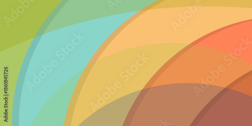 Artistic and versatile abstract vector illustration showcasing smooth, colorful, overlapping geometric curves, creating a fluid and dynamic backdrop perfect for web, print, and corporate designs