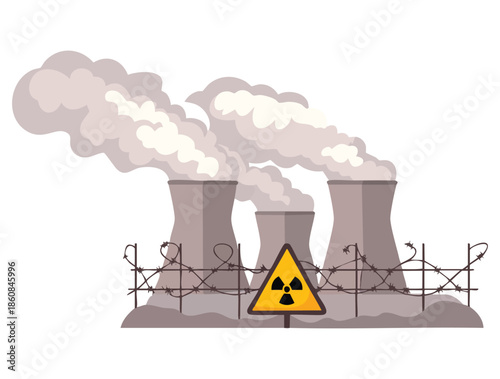 Vector illustration of air pollution from plant emission environmental pollution and its source perfect for ecology environment awareness and education designs