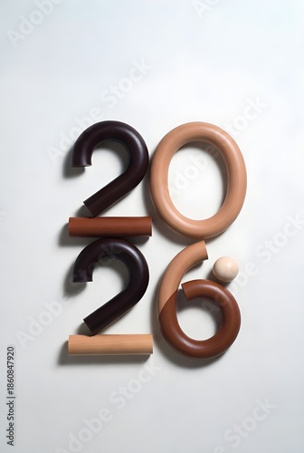 2026 number isolated on white background