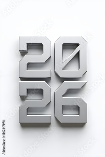 2026 number isolated on white background