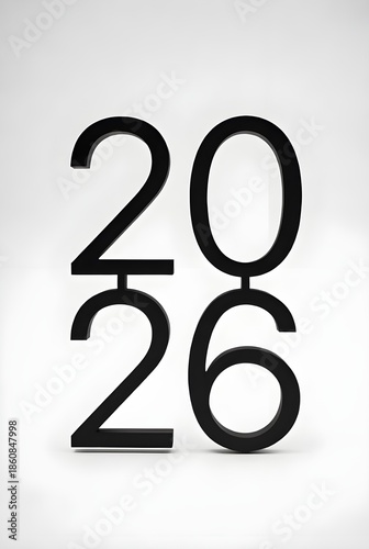 2026 number isolated on white background