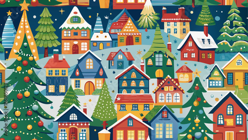 Whimsical christmas village