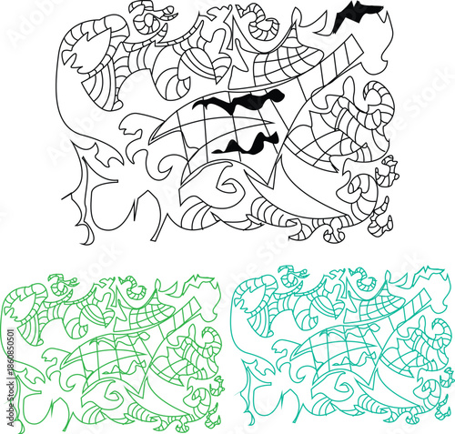 Collection of colorful abstract designs..