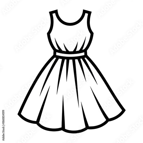 elegant dress isolated on white background