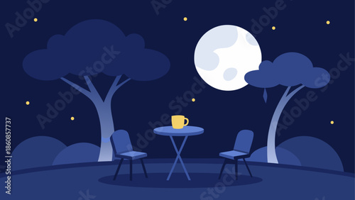 Quiet nighttime picnic