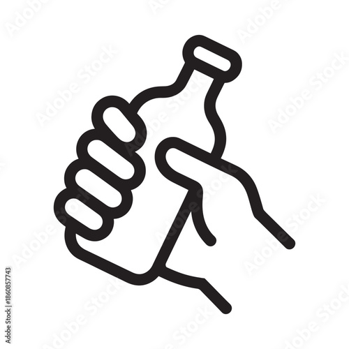 A hand giving a thumbs up gesture simple black and white line drawing