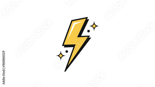 Stylized lightning bolt icon with sparks
