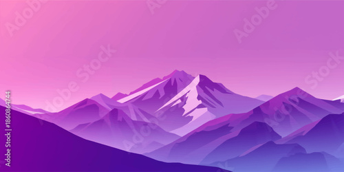 A breathtaking panorama of the winter Alps features a high snow peak and cold glacier ice under a blue sky at sunrise, creating a majestic nature landscape with fog rolling over the mountain range