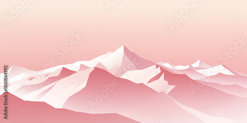 Vector illustration of a winter mountain landscape featuring crumpled white paper textures and a snowy iceberg isolated on a blank sheet under a cold sky