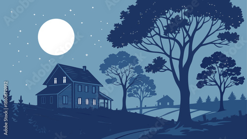 Quiet night in the countryside