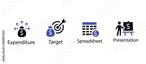 Accounting icon set. Containing financial statement, accountant, financial audit, invoice, tax calculator, business firm, tax return, income and balance sheet icons. Solid icon collection.