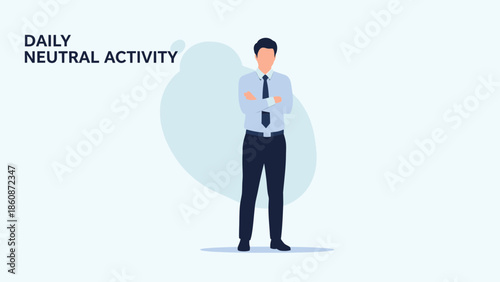 Professional Male Business Person Engaged in Daily Neutral Activity Representation