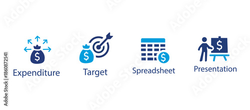 Accounting icon set. Containing financial statement, accountant, financial audit, invoice, tax calculator, business firm, tax return, income and balance sheet icons. Solid icon collection.