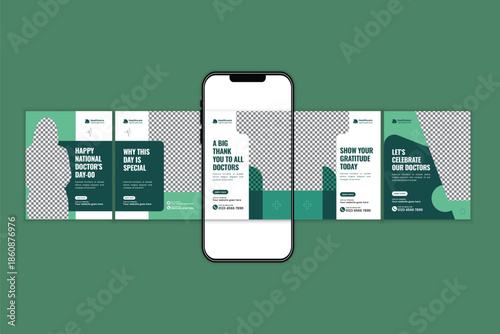 Modern Doctors Day Instagram Carousel Design for Healthcare Marketing
