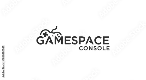 Gamepad Joystick Game Center Logo Design – Modern Gaming and Space Center Brand Identity Emblem