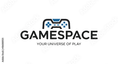 Modern Gamepad Joystick Controlller Game Logo Design – Modern Gaming and Space Center Brand Identity Emblem