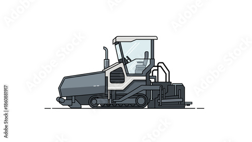 Asphalt Paver Machine for Road Construction.
