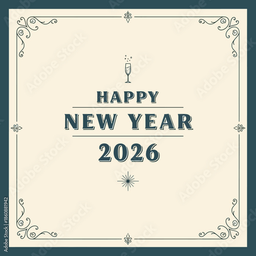 Happy new year 2026 wish card