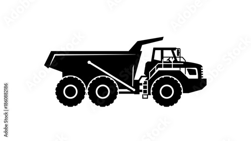 Heavy Duty Mining Dump Truck Illustration.