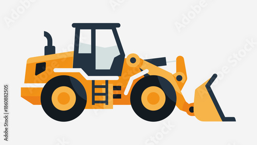 Yellow Front End Loader Illustration 1.