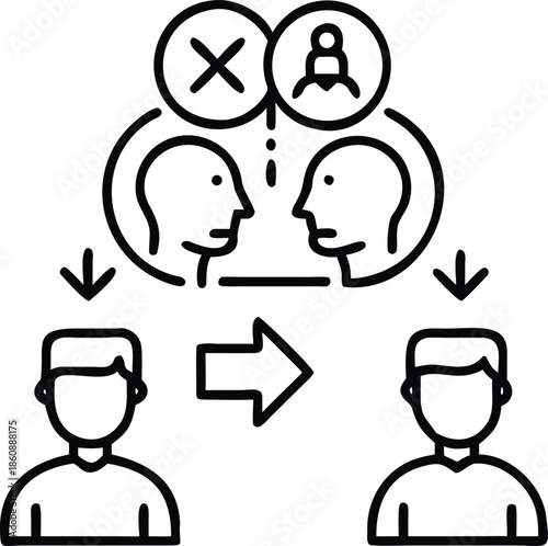 Conflict Resolution Icon for Communication and Behavioral Interface Design