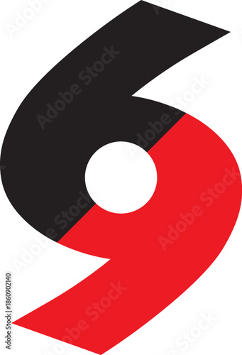 Canvas-taulu Elegant vector logo number 69 symbolizes firmness and growth, suitable for design and construction businesses