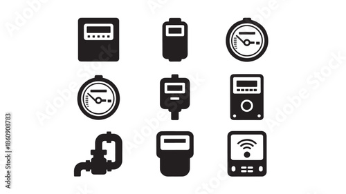 Collection of various modern device icons displayed on a clean white background