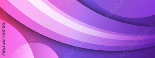 Curved abstract layers of pink purple gradient colors