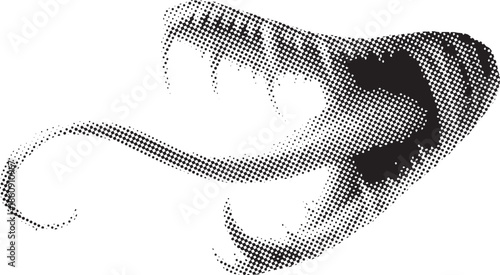 Abstract monochrome liquid splash forms with dynamic curved motion on a white background. Organic fluid shapes create a dramatic artistic effect. Ideal for modern design, overlays, motion graphics, an