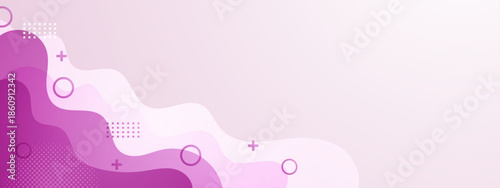 Pink abstract design with various geometric shapes