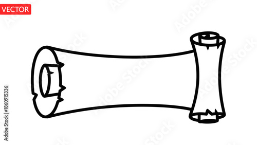 Simple cartoon style illustration of a bone with detailed ends for educational use