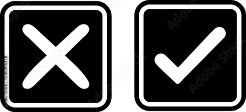 Check and cross symbols