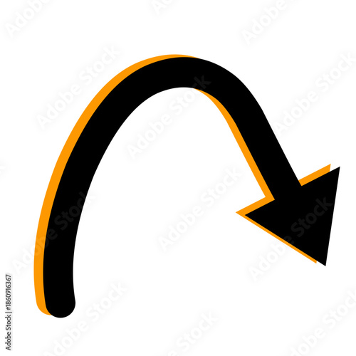 ink arrow collaboration on white background