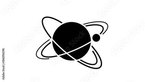 Abstract Atomic Structure Icon Symbolizing Science Technology and Innovation
