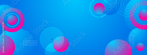 With blue circles, pink spheres, and line patterns suitable for digital designs, wallpapers, or abstract backgrounds