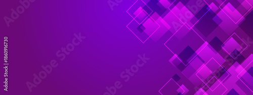 Purple background with pink and purple squares. Perfect for website banners, social media posts, and digital marketing materials