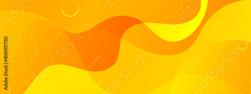 Abstract geometric background in yellow and orange hues with shapes and dots, perfect for website backgrounds or digital artwork design