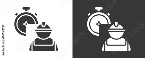 Part Time Icon Set Multiple Style Collection
