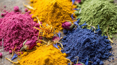 Colorful Holi Powder Piles ...