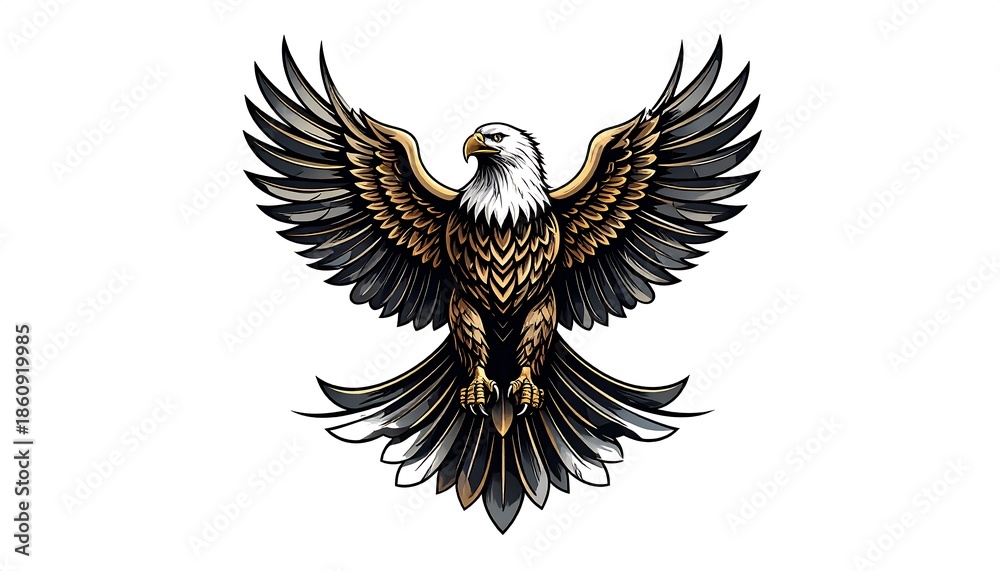 Obraz premium Majestic Eagle Soaring - A Symbol of Freedom and Power.