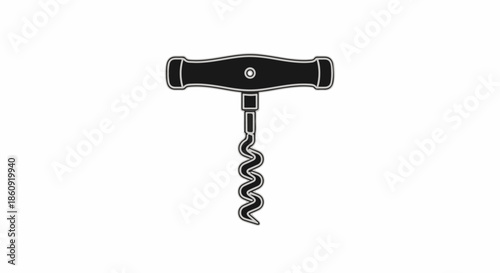 Classic Black and Grey Corkscrew for Effortless Wine Bottle Opening