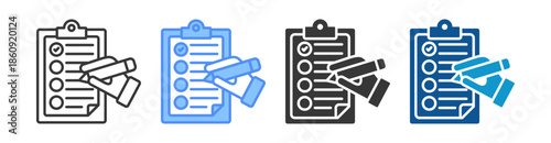 Task Icon Set Multiple Style Collection