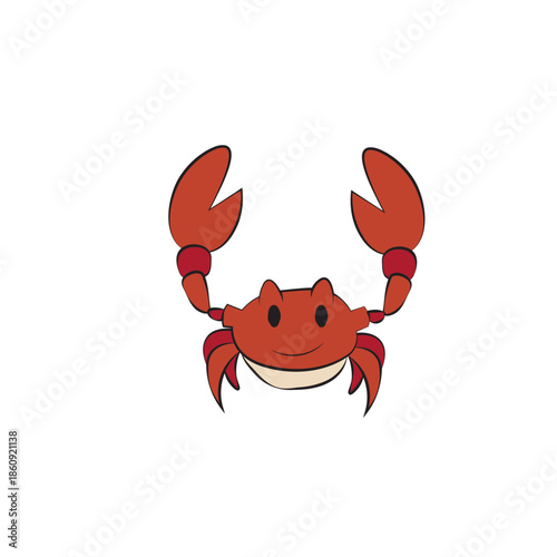 Sea animals with white background
