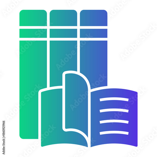 library Gradient icon