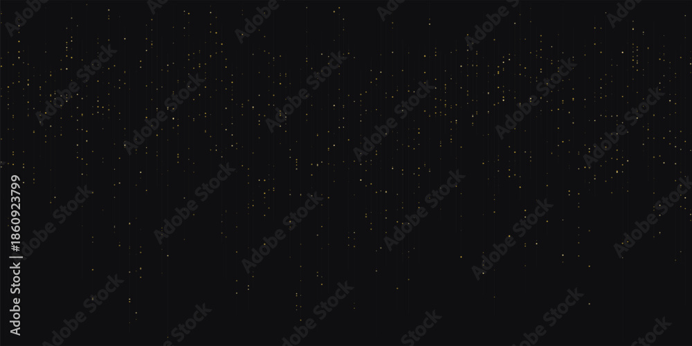 Fototapeta premium Luxury Gold Digital Matrix - 10K Premium Data Stream Abstract Background with Golden Information Flow and Finance Tech Vector