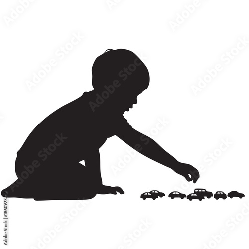 a_silhouette_of_a_child_playing_with_toy_cars_traced